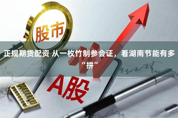 正规期货配资 从一枚竹制参会证，看湖南节能有多“拼”